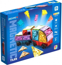 Geomag Magnetic Tiles Mașini – set de construcție magnetic cu roți