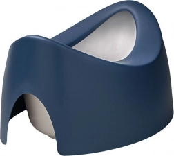 Oliță ergonomică pentru copii, reversibilă, cu gura de scurgere Teggi, albastră