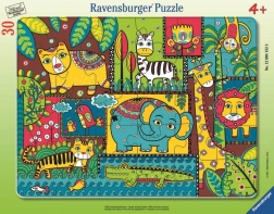 Puzzle Ravensburger Animale în junglă 30 piese