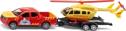 Siku Super serviciu de salvare montană Nissan Navara cu elicopter