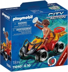Playmobil City Action – ATV de salvare cu figurină și motor pull-back