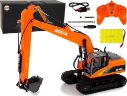 Excavator pe șenile cu telecomandă 1:14 cu cupă metalică HUINA