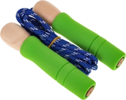 Jucărie de sărit pentru copii cu mânere din lemn și capete de cauciuc