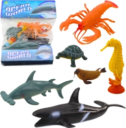 Set de figurine de plastic cu animale marine 6 buc