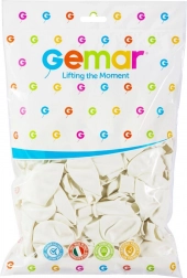 Baloane pastel alb 26 cm GODAN (100 buc)