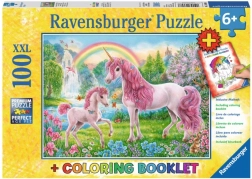 Puzzle Unicorni Magici XXL 100 piese + carte de colorat RAVENSBURGER