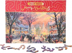 Puzzle Merry Christmas – stradă înzăpezită 468 piese