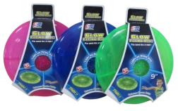 Disc zburător cu lumină 20 cm (mix de culori)