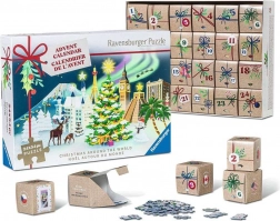 Calendar de Advent puzzle RAVENSBURGER – Crăciun în întreaga lume, 24×54 piese