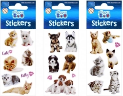 StickerBoo autocolante cu cățeluși și pisoi (3 variante) - 1 bucată