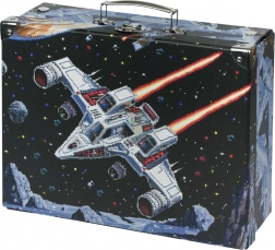 Geantă școlară pliabilă Pixel Space cu elemente metalice