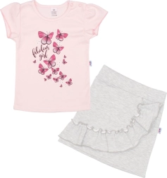 Tricou pentru bebeluși cu fustiță New Baby Butterflies 68 (4–6 luni)