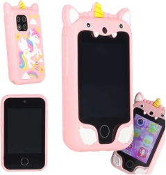 Smartphone tactil pentru copii cu cameră foto și microSD de 8 GB – unicorn roz