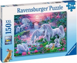Puzzle Ravensburger Unicorni în strălucirea apusului 150 piese