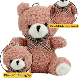 Pandantiv de pluș roz Ursuleț 8 cm