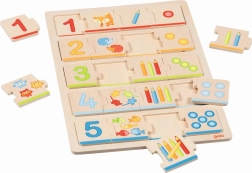 Puzzle din lemn introducere Învățați să numărați