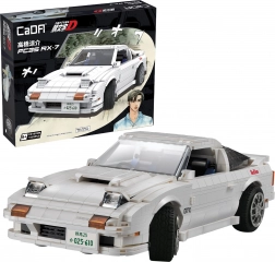 Set de construcție CaDA Mazda RX-7 Initial D – mașină sport albă detaliată, 1552 piese