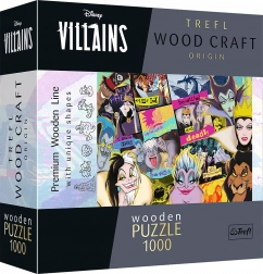 Puzzle din lemn TREFL Wood Craft Origin Disney: întâlnirea răufăcătorilor 1000 piese