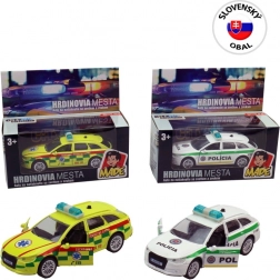 Mașină de intervenție de urgență și poliție pullback