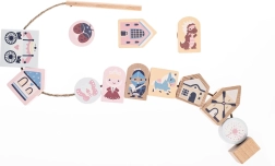 Cubika Pastel poveste de înșirat – set de înșirat din lemn