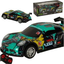 Mașină sport RC NIGHT WOLF albastru‑verde