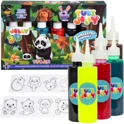 Tubi Jelly animăluțe - set creativ în 6 culori