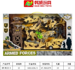 Mega set militar cu figurină și vehicule - 1 bucată