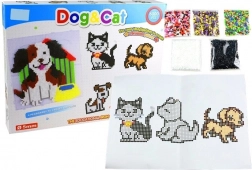 set de mărgele termoadezive câine și pisică 6000 buc