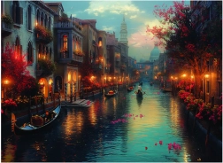 Puzzle Răsărit în Veneția 1000 piese