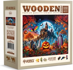 Puzzle din lemn Wooden City Dovleac de Halloween, 1010 piese