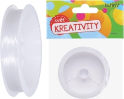 Fir de nailon transparent pentru mărgele 0,6 mm, 14 m