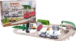 Set de trenuleț urban cu lumini și sunete, 80 de piese