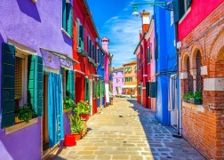 Puzzle Căsuțele colorate de pe insula Burano 500 piese