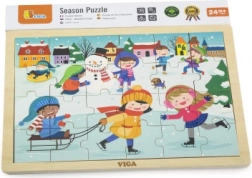 Puzzle din lemn iarnă 24 piese