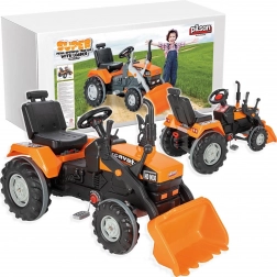 PILSAN tractor cu pedale cu încărcător frontal XXL – portocaliu