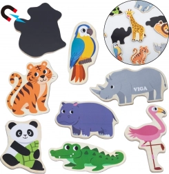 Viga magneți din lemn – animale sălbatice, 20 buc