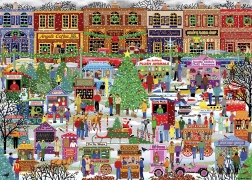 Puzzle Piața Kris Kringle 1000 piese
