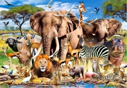 Puzzle cu 260 piese Animale din Savanna