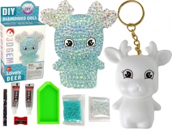 Set DIY cerb cu diamante – breloc 3D cu cristale – Albastru