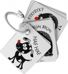 Carduri cu contrast și element colorat pentru bebeluși