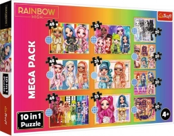 trefl puzzle rainbow high mega pack 10în1