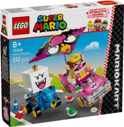 lego super mario mario kart – wario și king boo