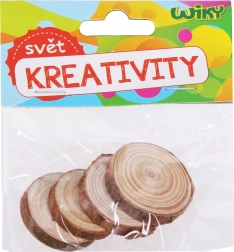 Discuri din lemn 3–4 cm, set de 4 buc