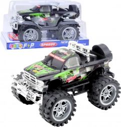 Mașină de teren cu tracțiune pe roțile din spate verde‑negru 27 cm