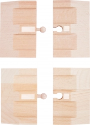 Small foot rampe din lemn pentru pistă de mașinuțe, 4 buc.