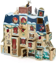 Calendar de advent din lemn Vilac căsuță