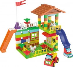 L-W Toys junior cuburi fermă – set de construcție pentru cei mici, 120 piese