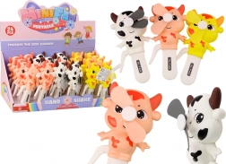 Morișcă manuală Mini Vacă pentru copii, 3 culori