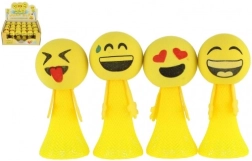 Mingea spumoasă săritoare cu emoji 10 cm – mix de emoticoane, cutie 24 buc