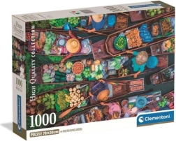 Puzzle Clementoni Piața plutitoare thailandeză, 1000 de piese